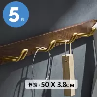 挂钩墙壁挂墙上免打孔挂衣架门后衣帽钩实木卧室创意玄关衣服排钩|弯钩5钩