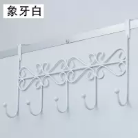 免打孔门后挂钩置物架壁挂衣架浴室免钉门上背式衣服挂架衣帽衣钩|白色5钩一个装