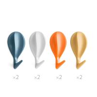 挂钩强力粘胶门后上吸盘衣勾子厨房壁挂墙壁承重无痕贴免打孔粘钩|16个装