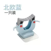 拖把挂钩免打孔卫生间强力贴粘扣免钉无痕墙壁壁挂架浴室墩布拖布|北欧蓝【一只装】