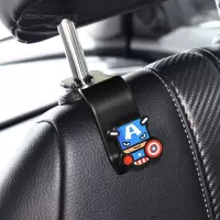 卡通车上车载粘贴挂钩可爱汽车内用座椅背后排后座车内饰用品挂勾|(单个)美国队长挂钩