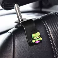 卡通车上车载粘贴挂钩可爱汽车内用座椅背后排后座车内饰用品挂勾|(单个)绿巨人挂钩