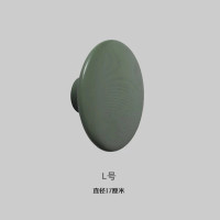 ins北欧风实木彩色圆点挂钩创意简约衣柜把手玄关客厅儿童房装饰|墨绿色..L号