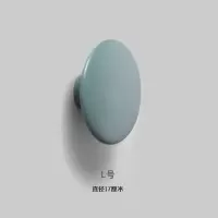 ins北欧风实木彩色圆点挂钩创意简约衣柜把手玄关客厅儿童房装饰|蓝色..L号