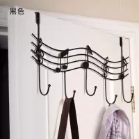 免打孔铁艺门后挂钩置物架壁挂架免钉门上背式衣架衣服粘钩收纳架|白色;一个