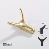 鞋柜衣柜挂钩北欧玄关墙壁挂衣服单个金属金黑色试衣间挂衣钩|铜拉丝