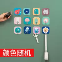 挂钩强力粘胶免打孔粘钩无痕粘墙壁挂墙上胶贴厨房浴室门后吸盘钩|加厚卡通挂钩20只装混色