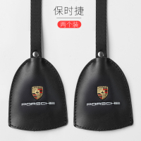 汽车挂钩真皮后座椅背挂勾隐形式车内装饰用品大全黑科技车载挂钩|保时捷★真皮挂钩-2个装【五金车标款】