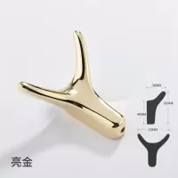 鞋柜衣柜挂钩北欧玄关墙壁挂衣服单个金属金黑色试衣间挂衣钩|亮金