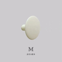 ins北欧风实木彩色圆点挂钩创意简约衣柜把手玄关客厅儿童房装饰|浅黄色.M号