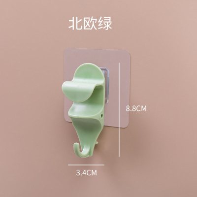 脸盆收纳架浴盆挂钩洗澡盆壁挂式免打孔挂盆神器卫生间放盆挂墙式|绿色4个装
