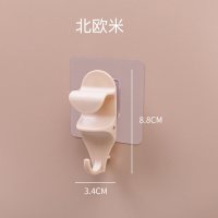 脸盆收纳架浴盆挂钩洗澡盆壁挂式免打孔挂盆神器卫生间放盆挂墙式|米色4个装