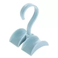 创意家居可旋转s挂钩简约度旋转杂物挂架衣服架四爪挂钩晾晒鞋|包包挂钩北欧蓝