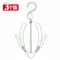 创意家居可旋转s挂钩简约度旋转杂物挂架衣服架四爪挂钩晾晒鞋|3个鞋子挂钩北欧绿