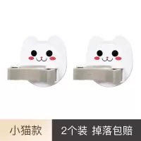 拖把挂钩免打孔拖把夹神器卫生间强力吸盘无痕壁挂贴扫把架拖布夹|小猫2个装-掉落包赔
