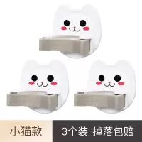 拖把挂钩免打孔拖把夹神器卫生间强力吸盘无痕壁挂贴扫把架拖布夹|小猫3个家庭装-掉落包赔
