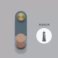 北欧墙上挂钩衣帽钩创意单个加厚粘钩免打孔免钉挂衣钩挂衣架壁挂|深蓝色单款—免钉安装