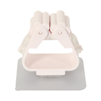 3个装免打孔拖把夹卡座强力粘钩壁挂挂钩拖布墩布无痕扫把挂架子|米白色3个装