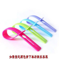 衣架固定锁扣塑料晾衣防滑卡扣圆方管室外防风钩晒衣绳防掉条|第三代加长蓝色50条装