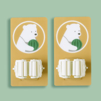 拖把架扫把卡座拖把挂钩强力无痕免打孔拖把夹浴室壁挂架卡通粘钩|嘟嘟熊4个装