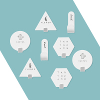 北欧创意几何铁艺小挂钩粘胶挂钩墙壁免打孔浴室无痕粘钩|白色8个装[静止24小时使用]