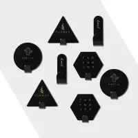 北欧创意几何铁艺小挂钩粘胶挂钩墙壁免打孔浴室无痕粘钩|黑色8个装【静止24小时使用】