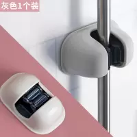 拖把挂钩墙壁免打孔卫生间壁挂强力承重扫把架收纳神器无痕拖布夹|升级款[灰色1个装]强承重/滚轮卡扣/撕下无痕