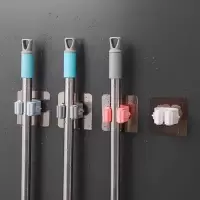 强力挂钩贴墙上挂拖把脸盆免打孔家用拖把夹挂钩粘贴|[3个装升级款]混色