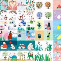 挂钩贴免打孔无痕强力胶粘厨房卫生间宿舍墙面壁上钩子门后连粘钩|图案款5个装(图案随机)