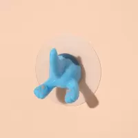 创意可爱挂钩强力粘胶卫生间免打孔装饰承重壁挂家用无痕卡通粘钩|蓝色1个(免打孔防水,掉落包赔)
