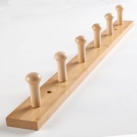 挂衣架壁挂挂钩实木墙壁挂衣钩免钉衣服墙后衣架衣帽钩免打孔|本身六钩