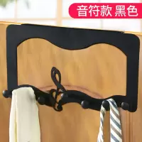 创意门后挂钩挂衣架免钉壁挂门背式挂钩衣帽钩强力粘胶门上挂衣钩|音符款（星空黑）共7钩