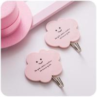 少女心卡通可爱强力挂钩创意墙壁上小粘钩粘胶壁挂宿舍迷你家用|2个装粉色云朵 标配