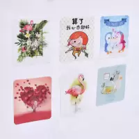 门后无痕挂钩强力粘胶免打孔学生卫生间墙壁挂宿舍挂钩神器上下铺|A款方形图案20个装