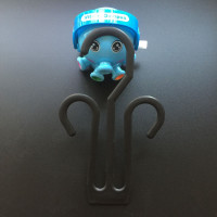 超市展示拖鞋挂钩棉毛鞋挂勾人字拖钩子塑料托鞋勾子凉鞋挂钩吊钩|普通鞋钩(黑色30个) 标配