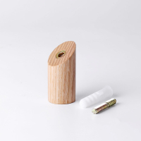 实木挂钩原木衣帽钩墙面装饰挂衣钩木质卧室墙壁挂勾房间挂衣架|水曲柳6厘米短斜细挂钩送螺丝和胶双配件