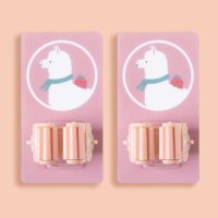 拖把架扫把卡座拖把挂钩强力无痕免打孔拖把夹浴室壁挂架卡通粘钩|羊小驼4个装