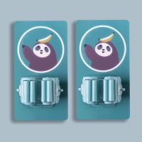 拖把架扫把卡座拖把挂钩强力无痕免打孔拖把夹浴室壁挂架卡通粘钩|树小懒4个装