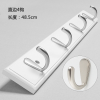 挂钩一排长条壁挂墙壁挂架挂衣架墙上衣服玄关进门口挂衣钩置物架|[4钩]白色质保五年