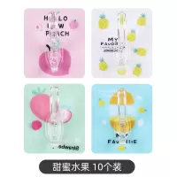 挂钩门后吸盘衣勾子强力粘胶壁挂墙壁承重无痕贴免打孔粘钩衣帽钩|甜蜜水果10个装