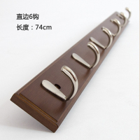 挂钩一排长条壁挂墙壁挂架挂衣架墙上衣服玄关进门口挂衣钩置物架|[6钩]复古色质保五年