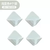 插头挂钩免打孔电源线收纳粘钩插头支架壁挂粘贴式强力插头固定器|插头挂钩蓝色4个(送5个挂钩)
