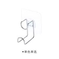强力免打孔粘胶挂钩粘贴粘钩厨房无痕墙壁吸盘浴室创意强承重壁挂|透明脸盆挂钩三个装