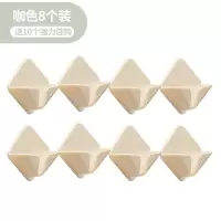 插头挂钩免打孔电源线收纳粘钩插头支架壁挂粘贴式强力插头固定器|插头挂钩咖色8个(送10个挂钩)