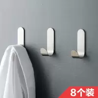不锈钢粘胶挂钩浴室门后免打孔挂衣钩厨房壁挂墙壁强力粘钩
