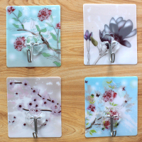 强力免打孔粘胶挂钩粘贴粘钩厨房无痕墙壁吸盘浴室创意强承重壁挂|木棉花系列20个装