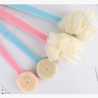 软毛长柄双面洗澡搓背沐浴刷浴花搓澡神器沐浴球洗澡搓后背不求人