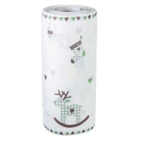 一次性厨房用纸吸油纸吸水加厚卷纸印花卫生纸擦手洗碗纸桌布80张|特惠80张-节日小鹿