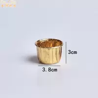 纸杯蛋糕纸杯家用蒸蛋糕马芬杯子烘焙蛋糕纸托卷边淋膜纸杯卷口杯|3830金色50只
