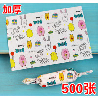 烘焙包装糖果纸牛轧糖包装纸糖果纸包装糖纸油纸500张|玫红色鸭子猪糖果兔子